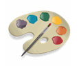 Palette button links to Free Visual & Performing Arts Websites & Apps